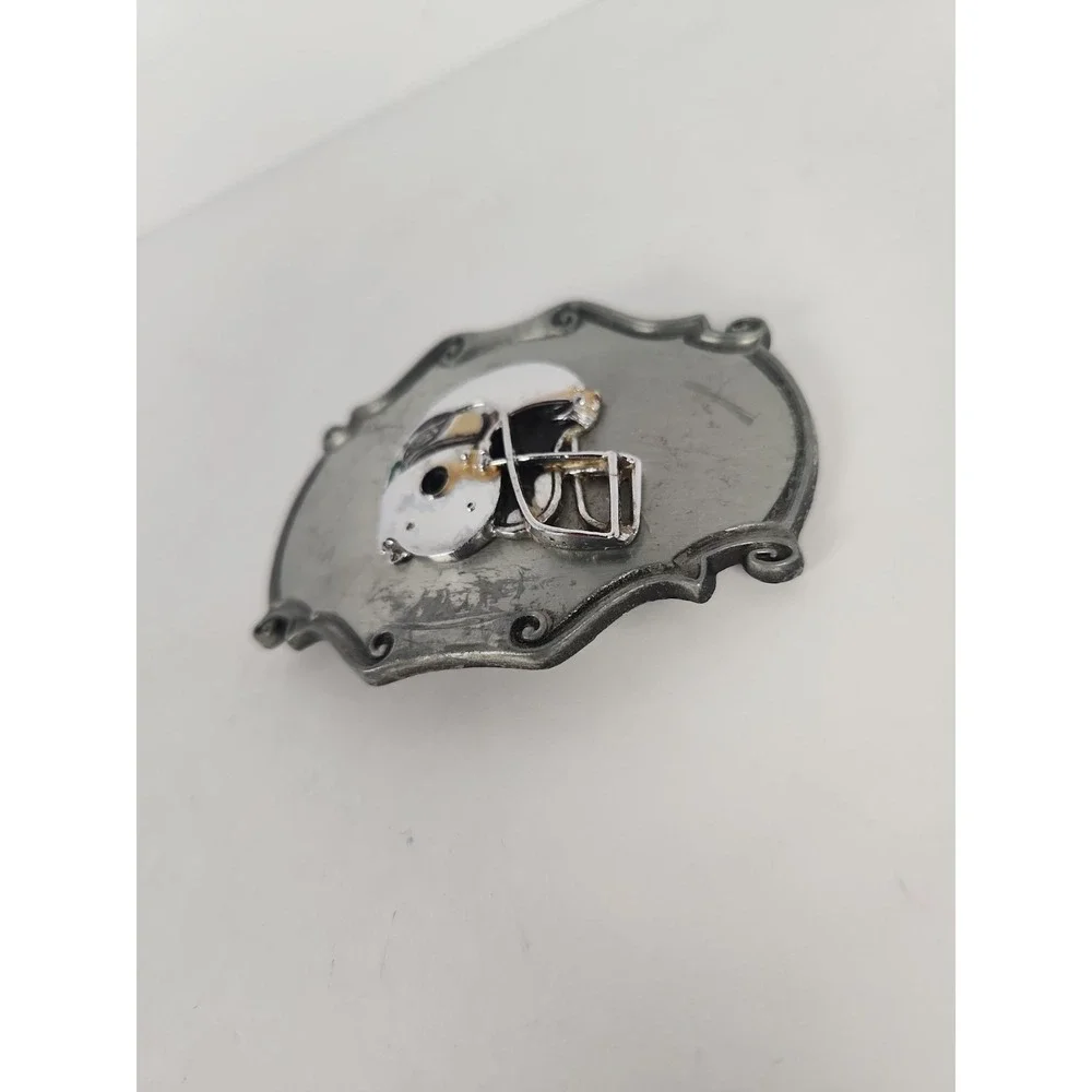 Vintage 1978 Seattle Seahawks NFL Football Helmet Belt Buckle Raintree Scratched